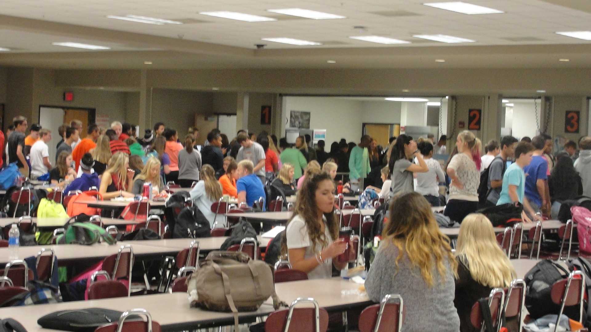 Students line up for lunch. (Sept. 21-25)