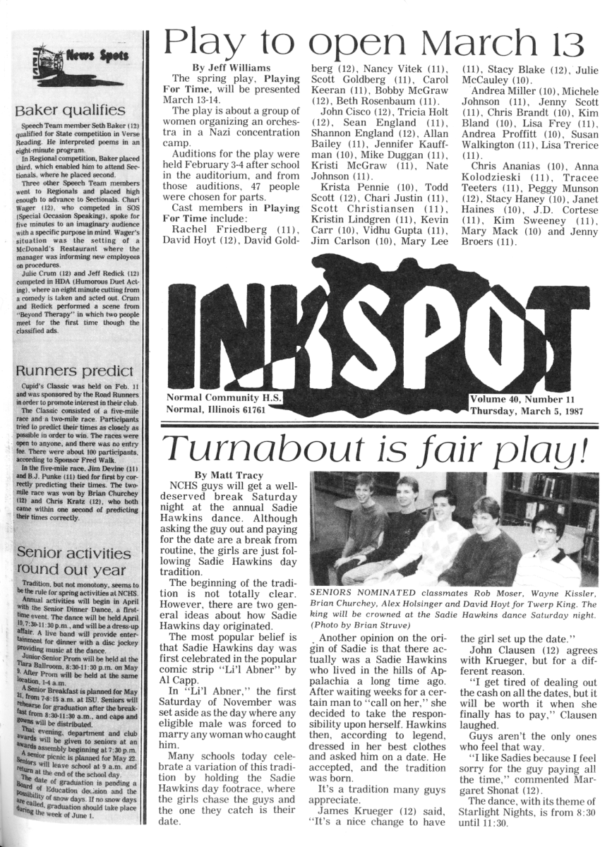 Volume 40, Issue 11 – March 5, 1987