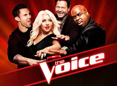 The Voice judges Adam Levine, Christina Aguilera, Blake Shelton and Cee Lo Green (left to right).