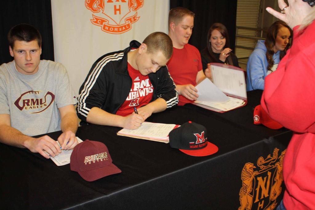 NCHS students sign their National Letters of Intent