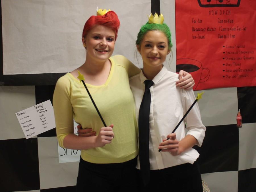 Morgan Reeps (12) and Lexi Rice (12) show off their costumes of Cosmo and Wanda.