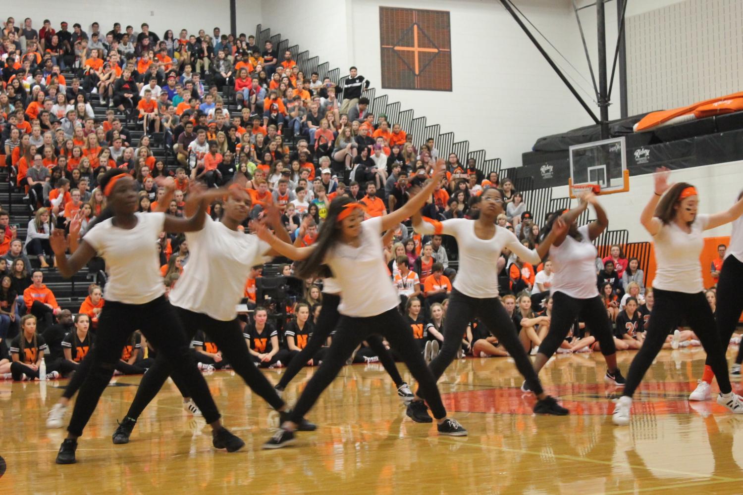 Step+club+performs+at+Homecoming+assembly