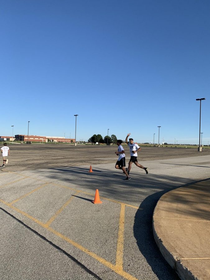 The course took the participants down Raab road, through the Eastview parking lot, and back around the school via the access road.