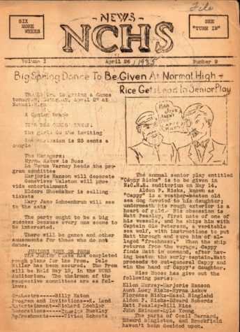 Volume 1, Issue 9 - April 26, 1935