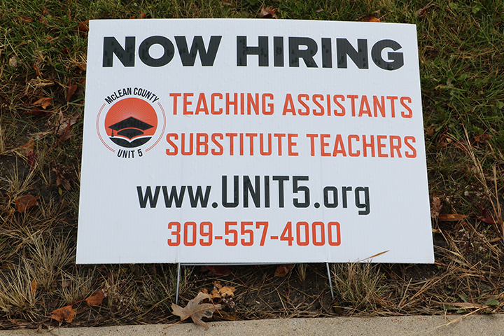 While Bloomington Normal has shown economic growth, Unit 5 struggles to fill vacant positions in the food service and custodial departments and is in need of substitute teachers, teaching assistants, and bus drivers.