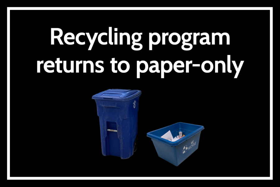 Recycling program returns to paper-only