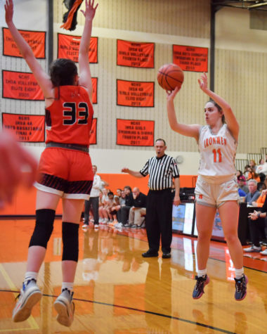 Gianna Rawlings led Community in scoring over United Township, sinking five 3s. 
Rawlings is averaging two 3s a game this season.
