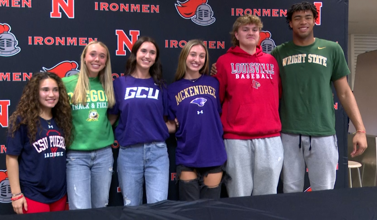Six+of+Normal+Communitys+student+athletes+signed+their+commitment+letters+to+play+Division+I+and+Division+II+athletics+next+year+after+school+Nov.+7+in+the+cafeteria.+