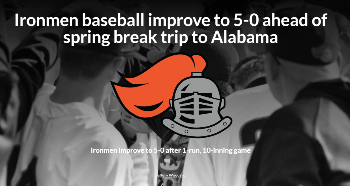 Ironmen baseball improve to 5-0 ahead of spring break trip to Alabama