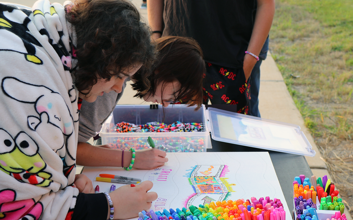 Each year, seniors may decorate tiles to leave their mark on Community. A $2 fee covers the cost of supplies and helps fund other senior activies like the Senior Picnic and Celebration.