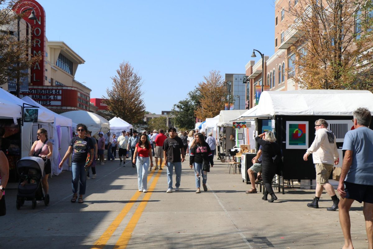 The 41st annual Sugar Creek Arts Festival, hosted by the Mclean County Arts Center, brought artists from around the Midwest to Uptown Normal the weekend of Oct. 5-6.

Bailey Kozlen talked to several exhibitors about their work and what brought them to Normal—click the gallery below to check out Kozlen's the interviews and see her photographs. 