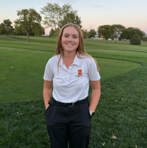 Savanna Siegrist is the first girls golfer to tee off at State in six-seasons. 
Photo Courtesy of: Community Athletic Dept. // @IRON_ATHLETICS1