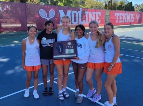 The Iron's top two doubles team's led Community to a sectional title and earning their spot at  the IHSA 2A State competition. 
Photo Courtesy of: Community Athletics Department 