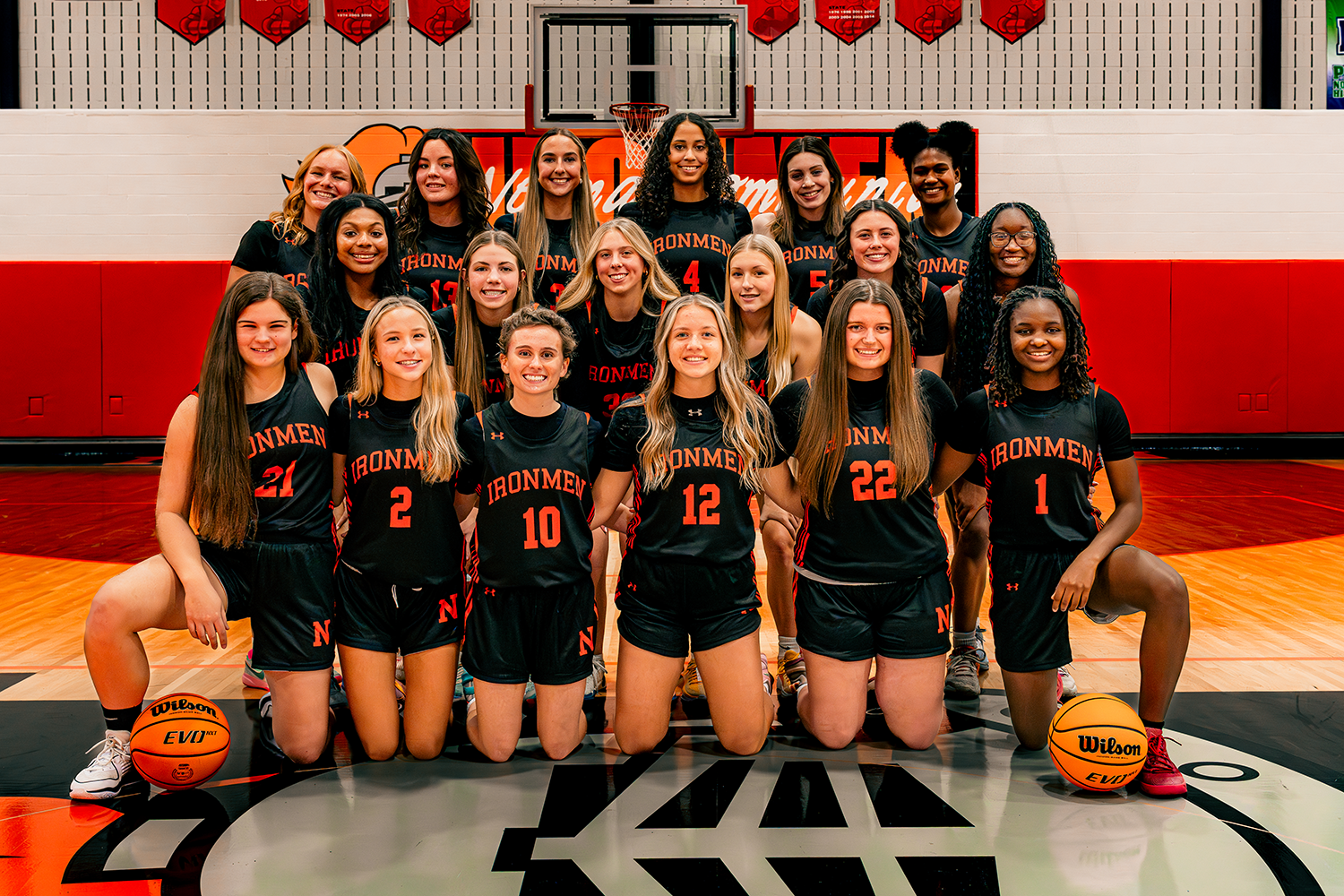 The 2024-25 Ironmen girls basketball team 
might lack some meaningful varsity game minutes, buthead coach Mr. Dave Feeney said the squad isn't short on experience. 
Photo Courtesy of: Charles Green