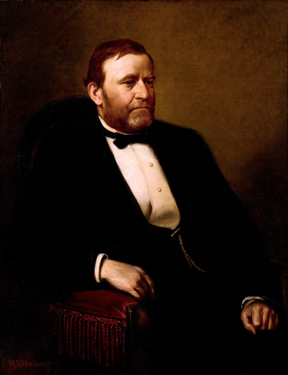 Ulysses S. Grant, 18th President of the United States, 1869-1877.

Portrait by Henry Ulke in 1875. Oil on canvas, 45 1/4 x 35 1/4 inches.