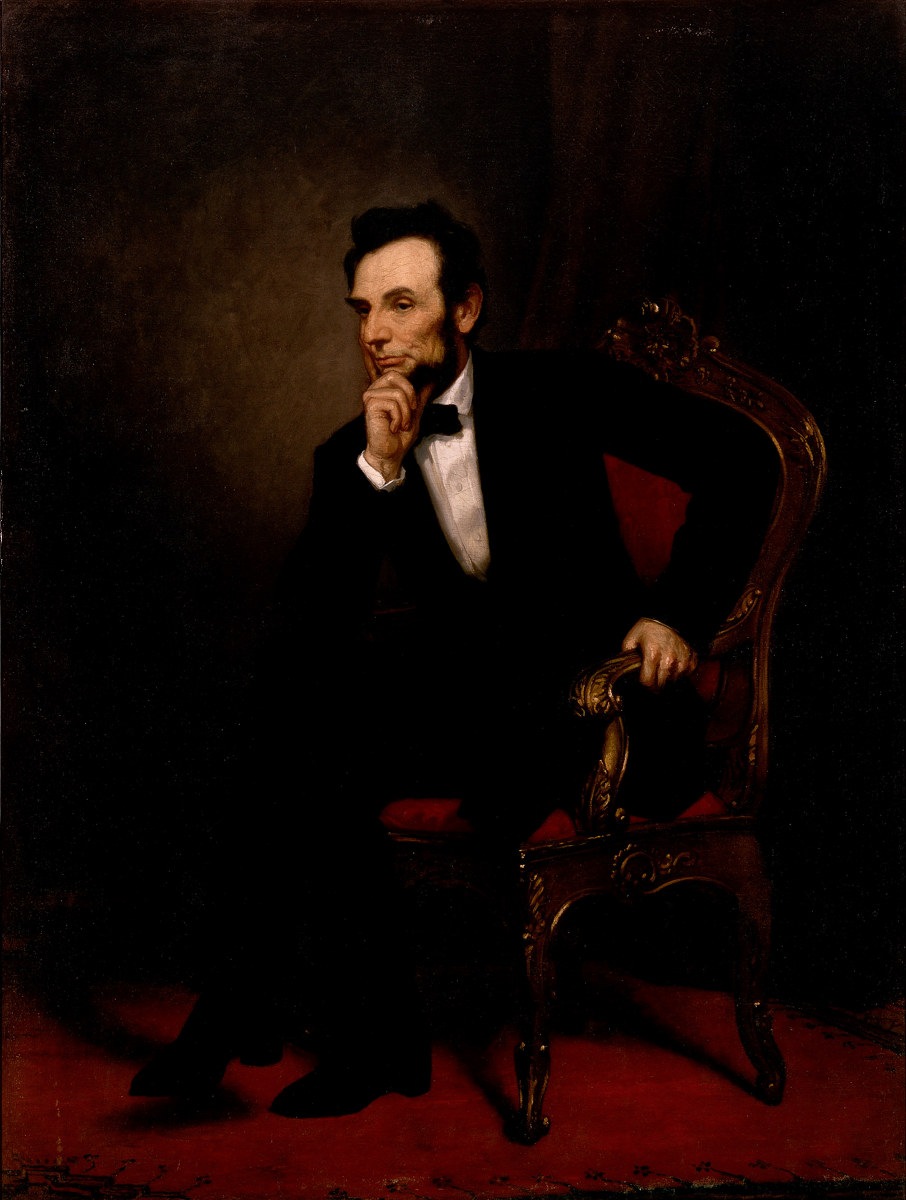 Abraham Lincoln, 16th President of the United States, 1861-1865.

Portrait by George Peter Alexander Healy in 1869. Oil on canvas, 73 3/4 x 55 5/8 inches.
