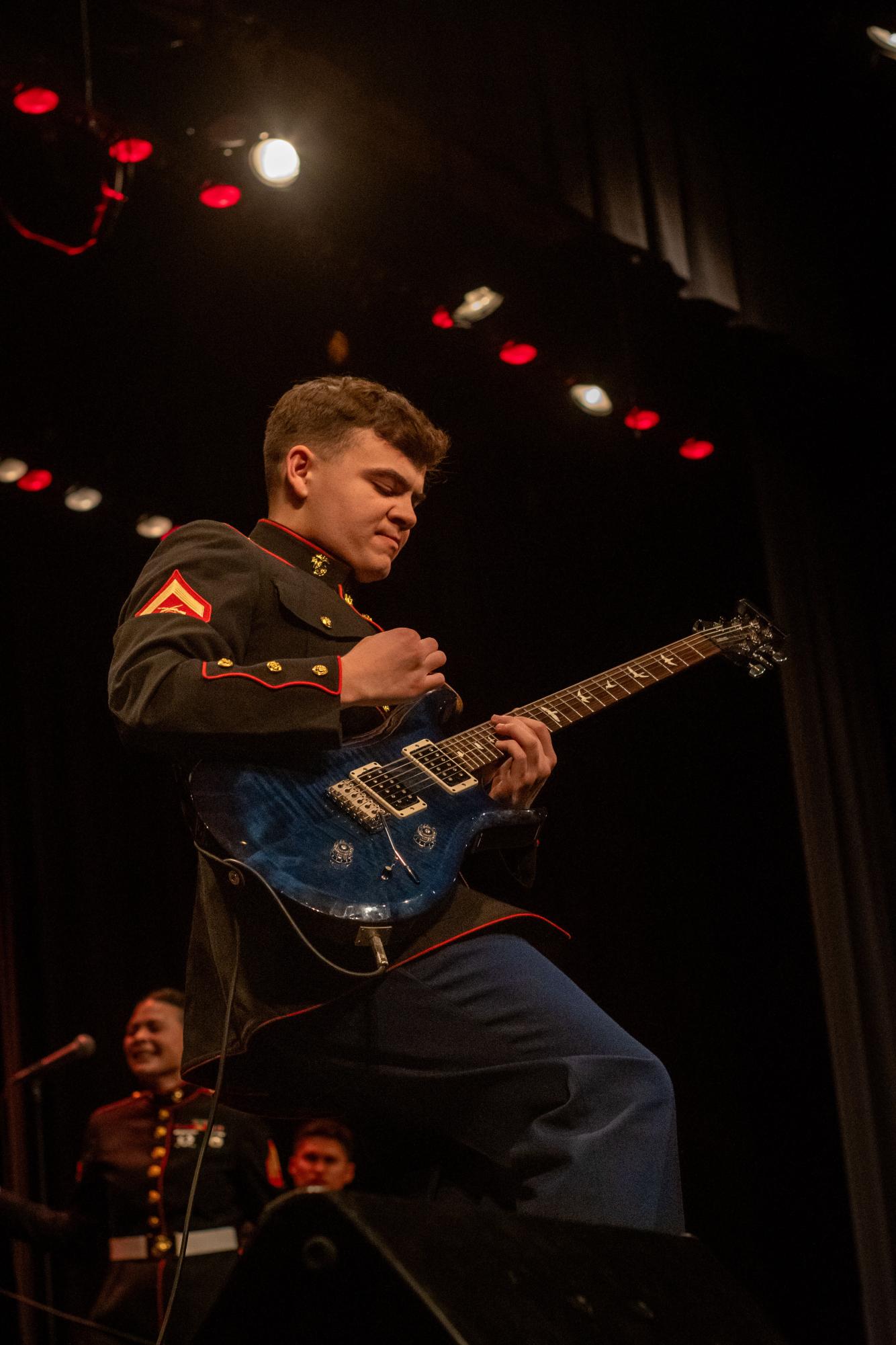 Marine Band rocks the stage: San Diego unit brings high-energy set to Community music students [photo gallery]