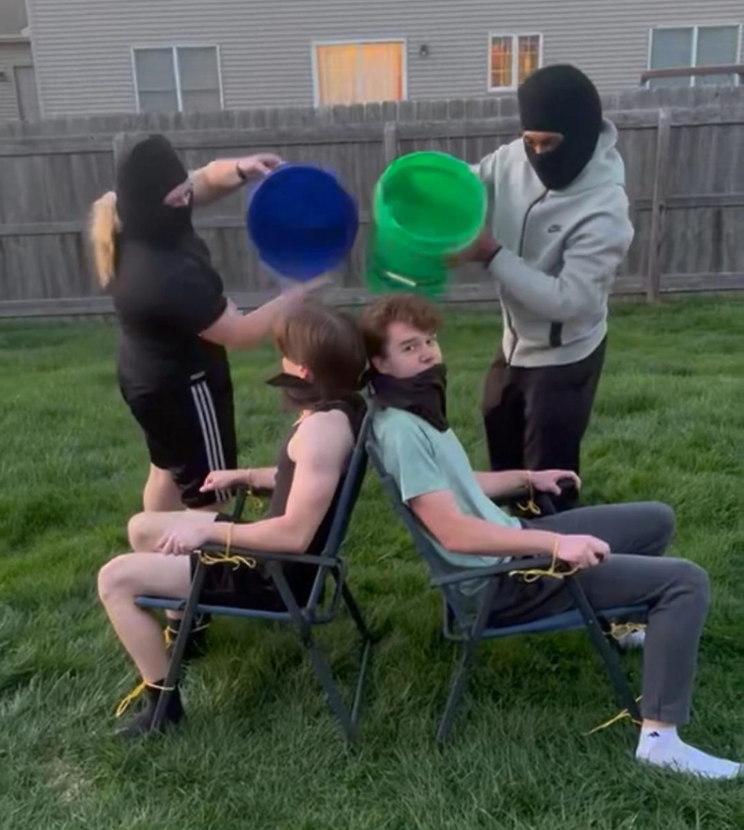 Tied to lawn chairs and soaked in ice water, Bryce Hickman (left) and Carson Folwer (right) put a playful spin on the #SpeakYourMIND challenge. 

Photo Courtesy of: Bryce Hickman