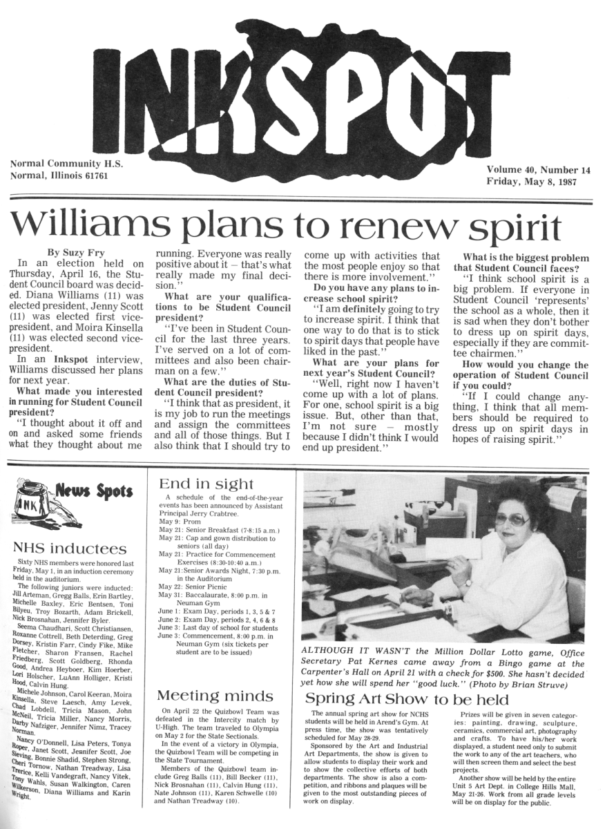 Volume 40, Issue 14 – May 8, 1987
