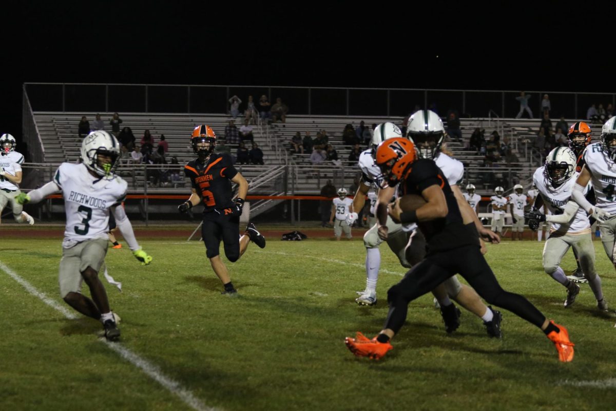 Making his first start at quarterback, Lucas Beaty tossed three touchdown passes and ran for another. The junior went 12-for-15 for 135 yards through the air and tallied 46 yards on seven carries.