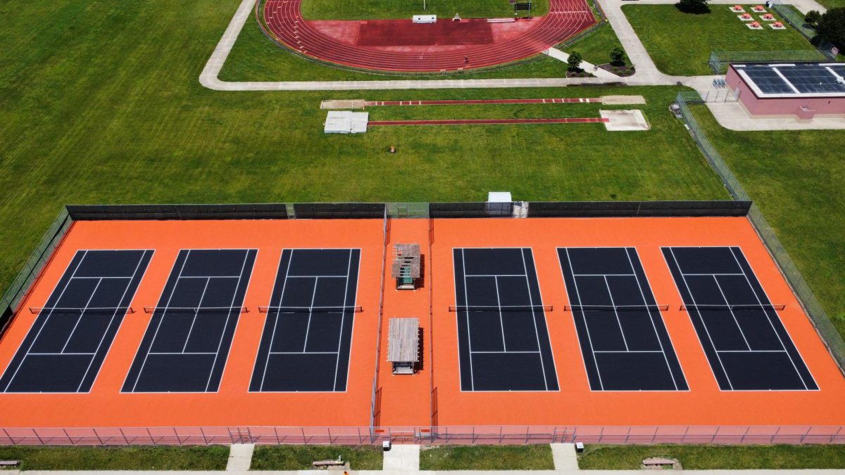 Community's tennis courts were resurfaced and repainted as part of the district's summer maitenance work. 

Photo Courtesy of: Community Athletic Department 