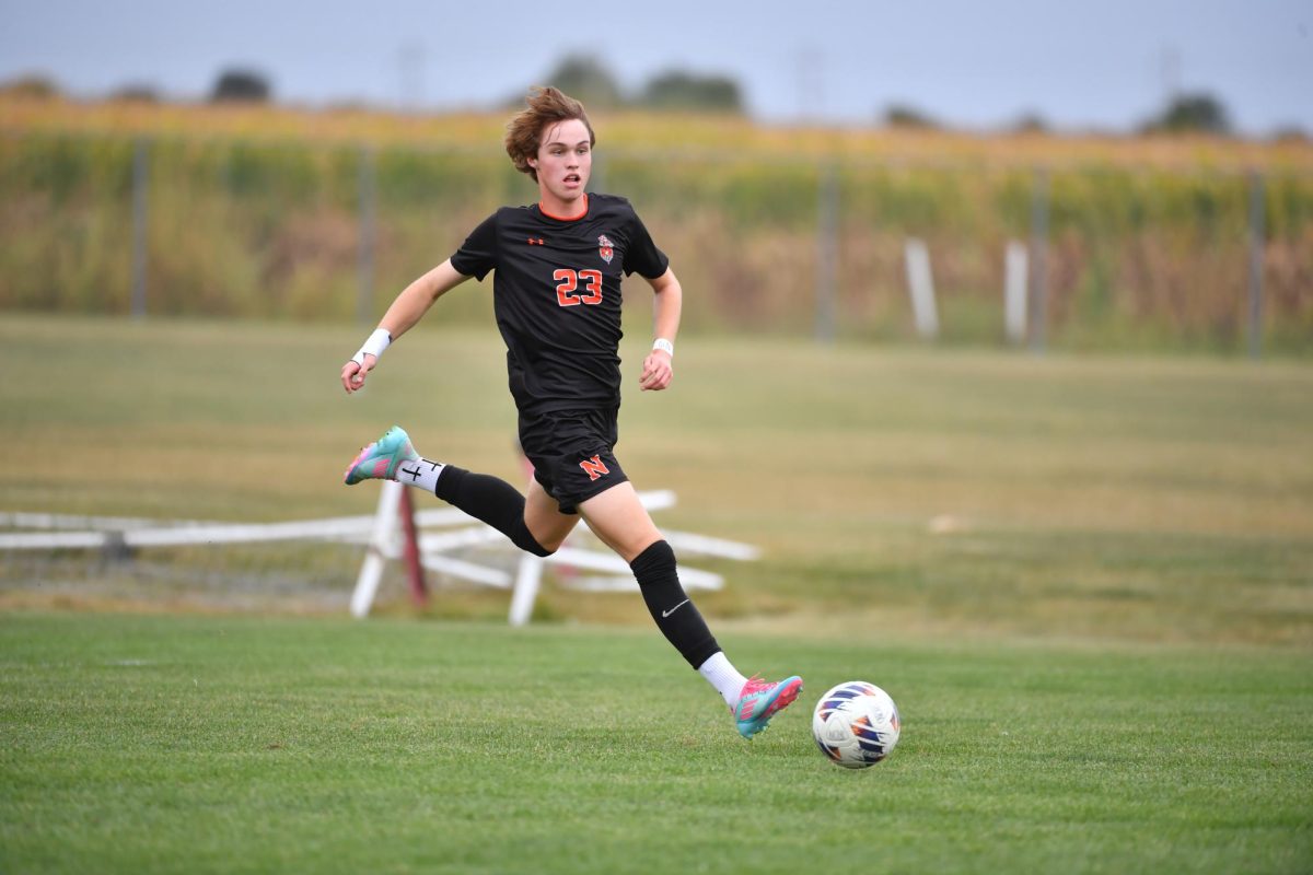 Logan Lelm, pictured here in the Iron's win over Normal West, scored his 19th goal of the season against Decatur.
The senior forward leads the team in scoring while also recording eight assists, good for fourth on the team. 