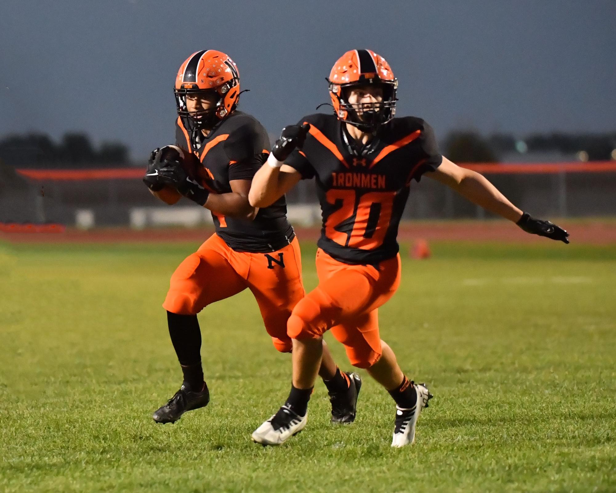 Jalen Smith recorded his first offensive touchdown against the Peoria Manual Rams. The senior looks to see an expanded role on offense as the season progresses. 