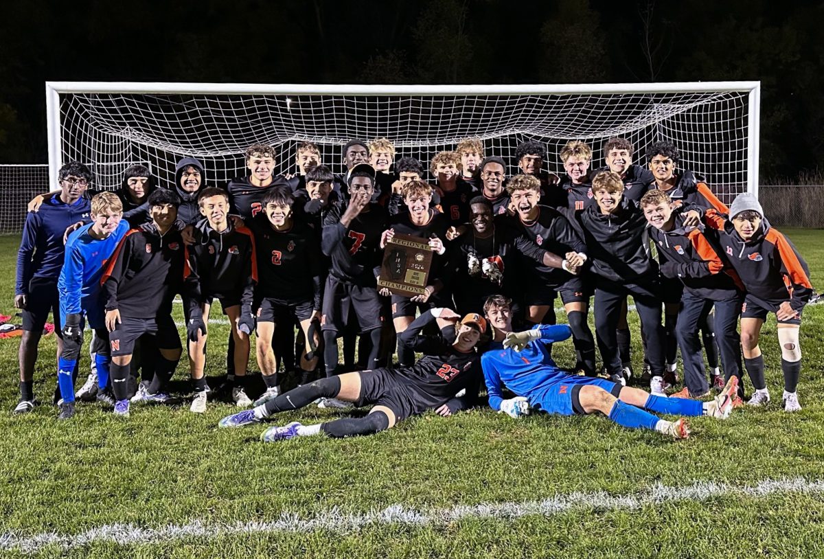 The Iron avenged their early-season draw against the Peoria Notre Dame Irish, winning the season series and advancing to sectionals. 
Photo Courtesy of: Community Athletics Dept.