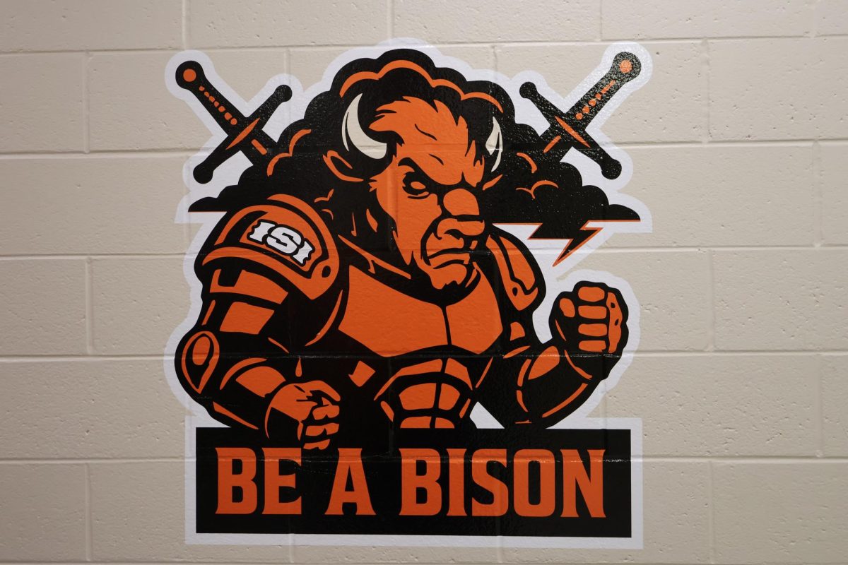 This fall, the Great Display Company added additional graphics to the girls baskeball locker room. 
“Be a bison” is the Iron's mantra for the  2025–26 season. 
“A bison,” Feeney said, “faces the storm head on.”