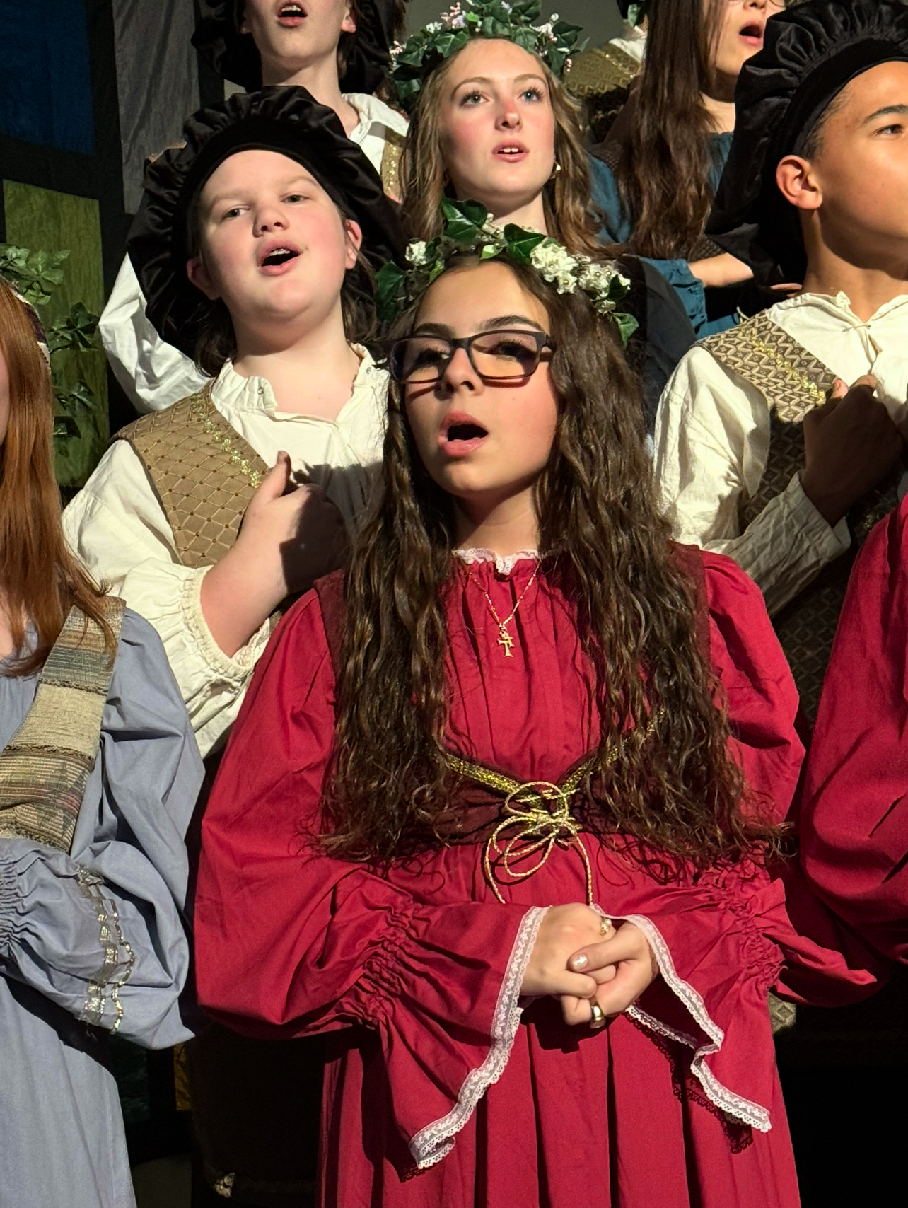 Chapman was one of approximately 10 freshmen court singers in this year's madrigals concert, a testament to the school's talented freshman class.
Photo Courtesy of: Mrs. Margherita Divita